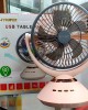 Joy Super JY-2570 Professional 6 Battery Rechargeable Portable Table Fan